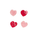 CLW2509-FERMAGLIO A FORMA DI CUORE CONFEZIONE DA 4