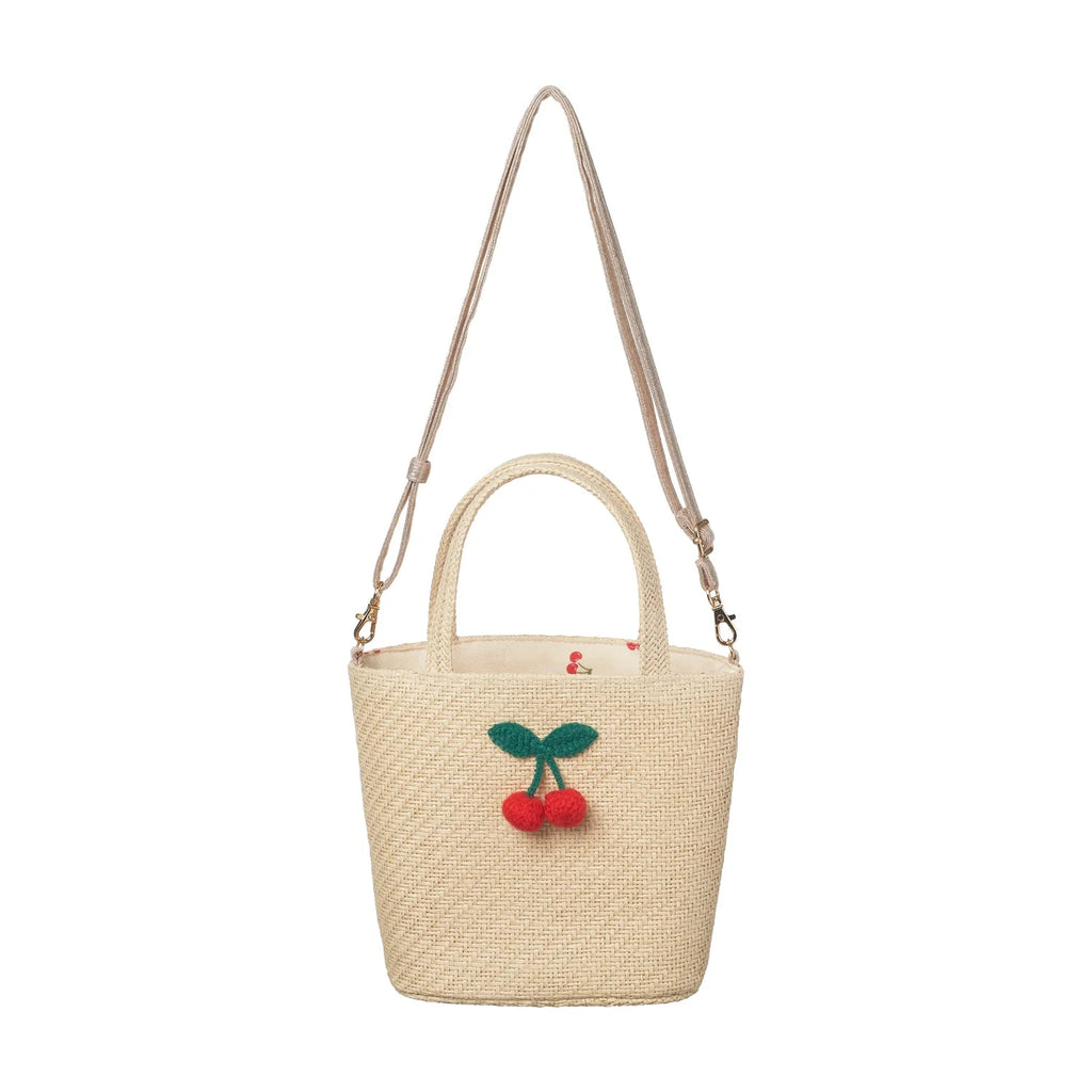 G2596N-BORSA A CESTINO ALL'UNCINETTO CON CILIEGE