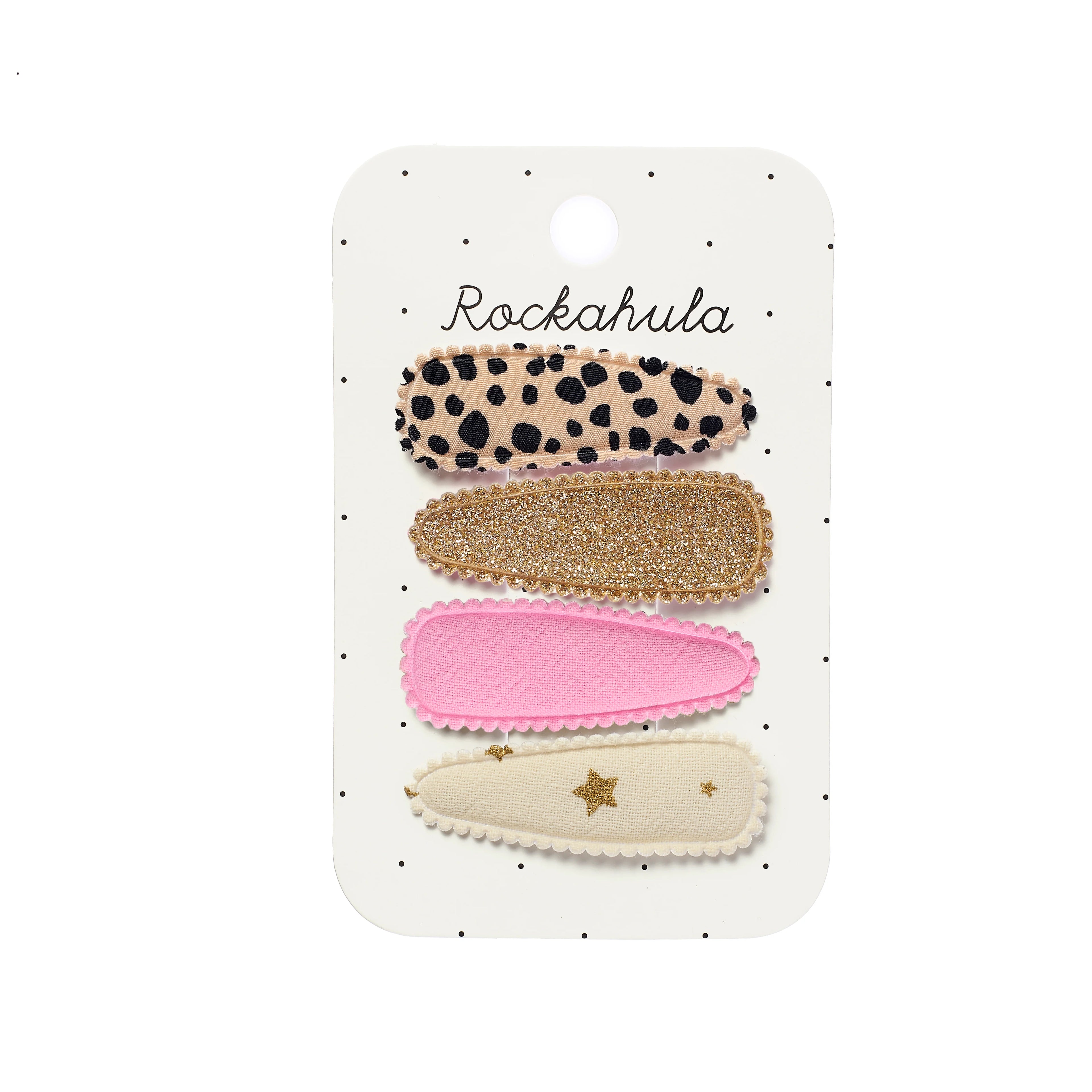 H2463L-SET CLIP TESSUTO LEOPARDATO