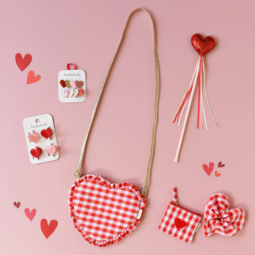 CLW2509-FERMAGLIO A FORMA DI CUORE CONFEZIONE DA 4