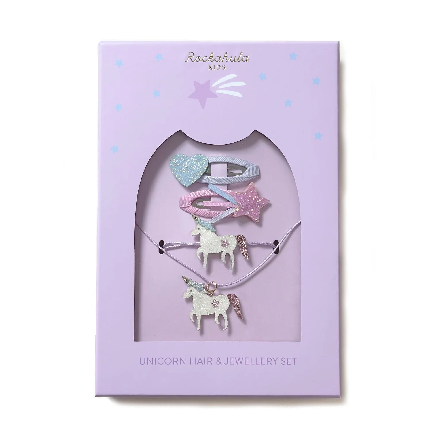 Y206W-SET PER CAPELLI E GIOIELLI UNICORNO
