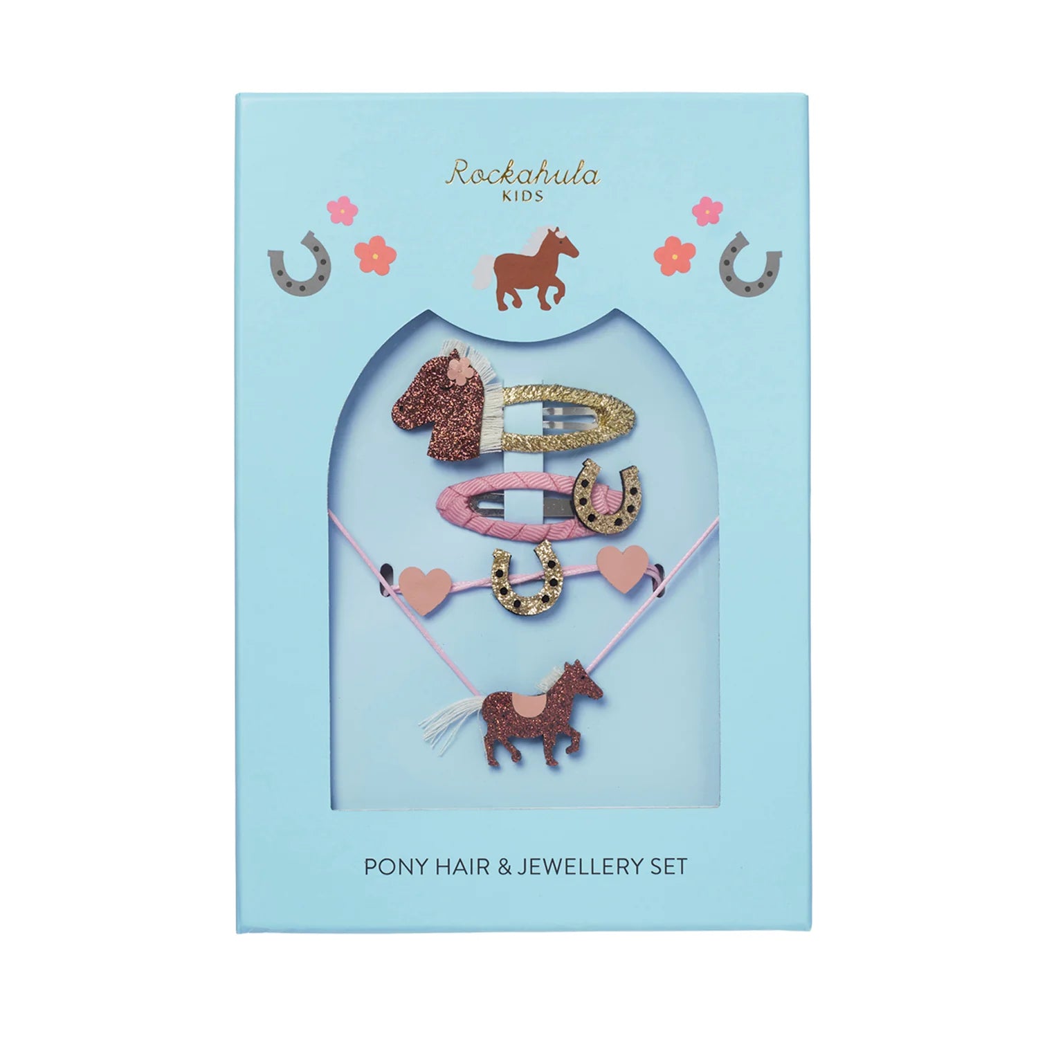 Y245B-SET PER CAPELLI E GIOIELLI "PEGGY PONY"